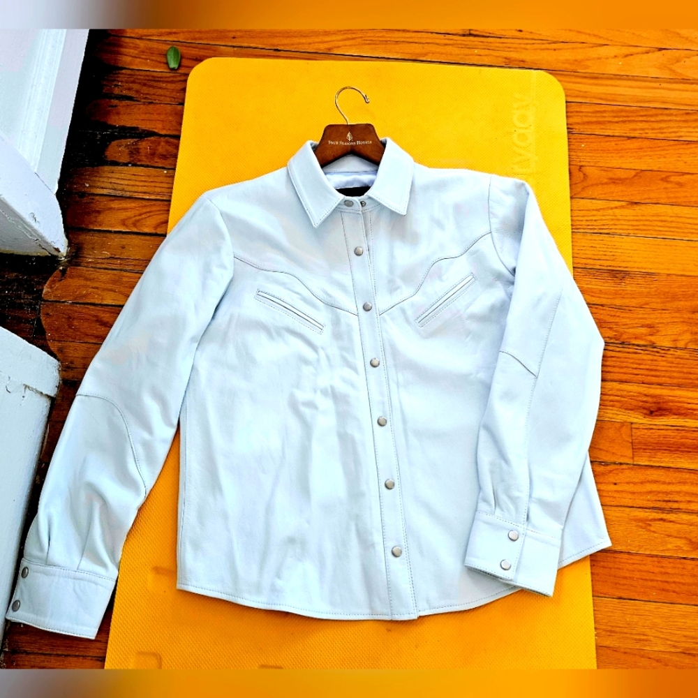 Fleur Chic Leather Shirt/Jacket- I bought this in Argentina. Womens Size L